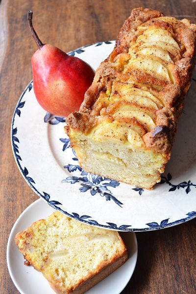 recette facile cake poire cannelle vergeoise