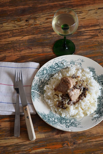 recette facile filet mignon porc riesling champignons noirs creme